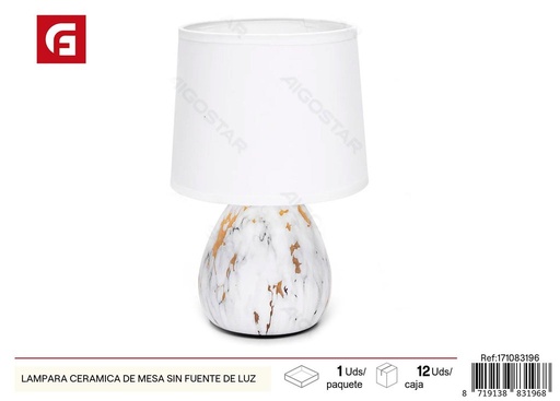 [171083196] Lámpara de mesa de cerámica sin fuente de luz - Iluminación para el hogar