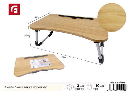 [201716058] Bandeja de cama plegable MDF+hierro - Decoración del hogar