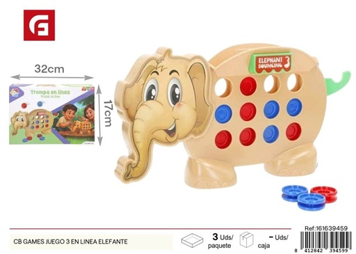 [161639459] Juego de 3 en línea de elefante CB Games - Juguetes de mesa