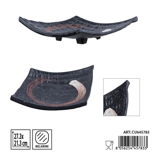 [0241172] Plato cuadrado de melamina 11 pulgadas 27.3X21.3 cm - Accesorios de cocina