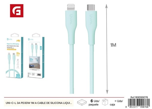 [189099076] Cable de silicona líquida verde Macarrón 1 m - Electrónica y accesorios de carga