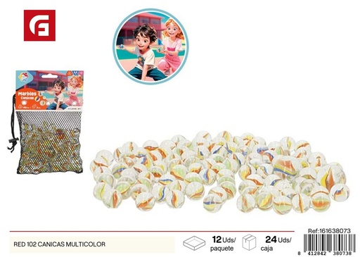 [161638073] Paquete de 102 canicas multicolor  - Decoración para el hogar