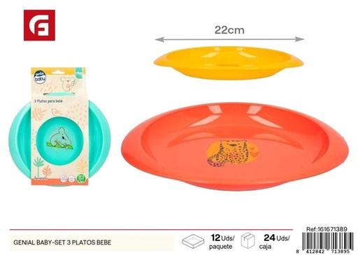 [161671389] Set de 3 platos para bebé - Genial Baby