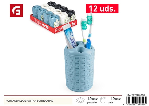 [120164659] Portacepilllos ratán surtido bag - Accesorios de cocina y organización de cepillos
