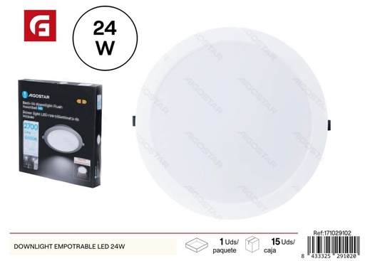 [171029102]  Downlight empotrable LED 24W - Iluminación y plafones