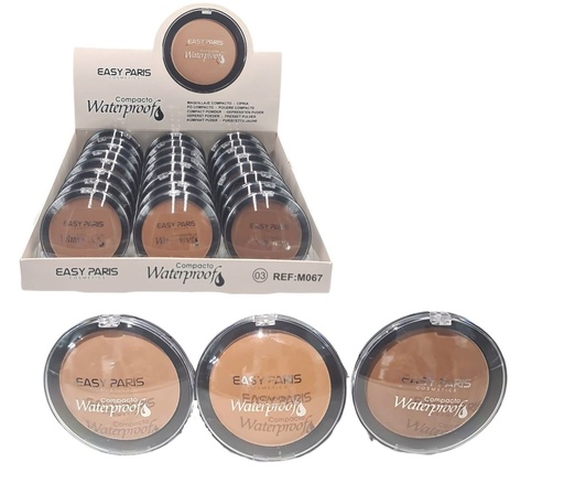 [M067-03] Maquillaje compacto polvo fino waterproof 24/U - Cosméticos