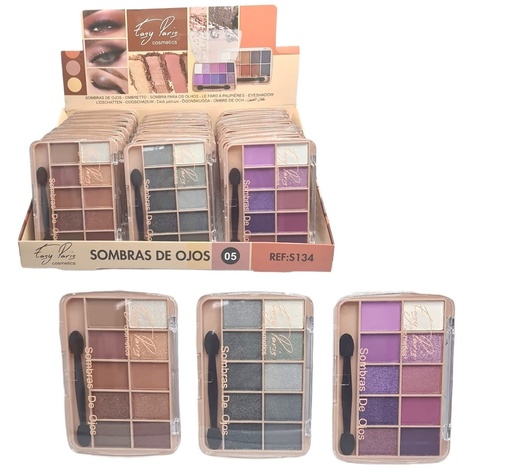 [S134-05] Sombra de ojos 10 colores 24/U - Cosméticos de maquillaje
