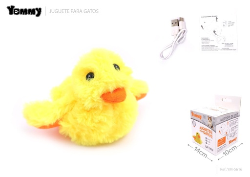 [YM5616] Pato de goma vibrador 14x10 cm - Juguetes para mascotas