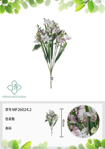 [MF26024.2] Ramo de flores artificiales rosa - Decoración floral