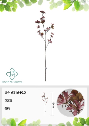 [631649.2] Vara de azalea artificial 115 cm - Decoración floral vibrante