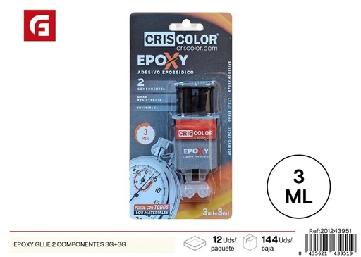 [201243951] Glue epoxy de 3g + 3g - Materiales para manualidades