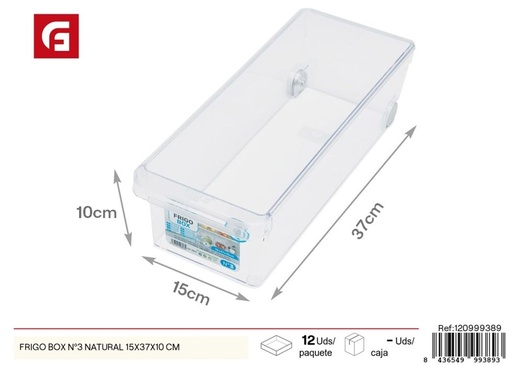 [120999389] Frigo Box Nº3 natural 15x37x10 cm - Organizadores de frigorífico y almacenamiento
