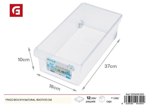 [120999390] Frigo Box Nº4 natural 18x37x10 cm - Organizadores de frigorífico y almacenamiento