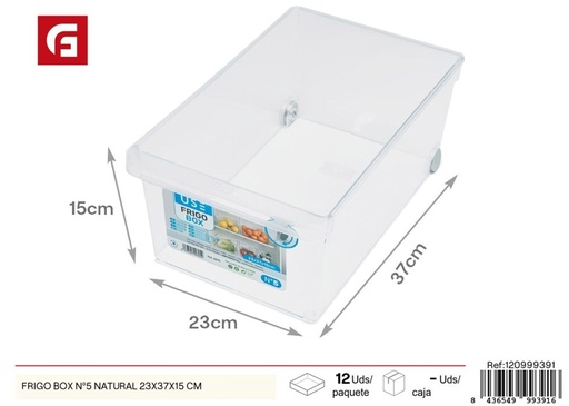 [120999391] Frigo Box Nº5 natural 23 x 37 x 15 cm - Contenedor para refrigerador  
