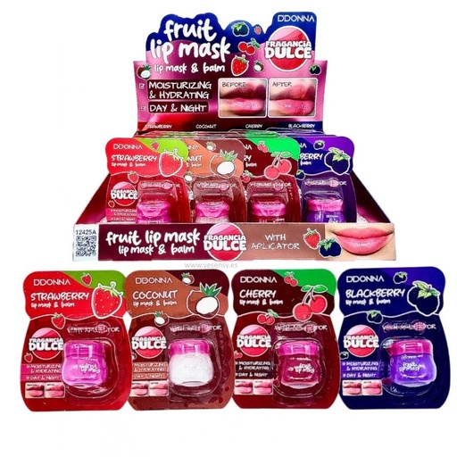 [8436625580283] Mascarilla de labios y bálsamo frutal 24/u - Cosméticos y cuidado de labios