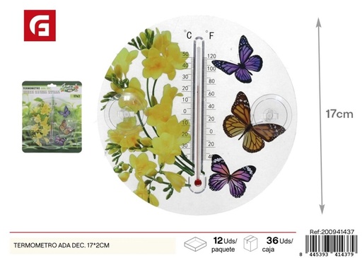 [200941437] Termómetro decorativo ADA 17x2cm - Herramientas de ferretería