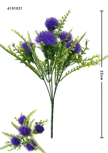 [6101021VIOLETA红莲] Ramo de flores artificiales - Pequeño ramo de flores de loto rojas