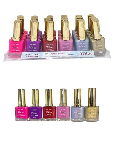 [D051-B50] Laca de uñas 9 días (estuche de 24) - Cosméticos de uñas