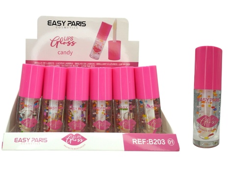[B203-01] Brillo de labios Candy (estuche de 24) - Cosméticos de labios