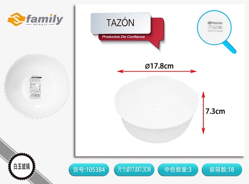 [105384] Tazón hondo de vidrio 17.8x7.35 cm - Accesorios de cocina