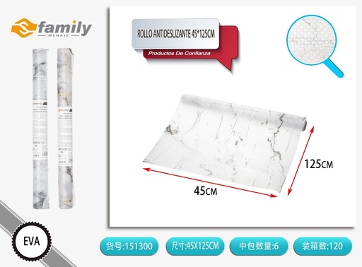 [151300] Rollo antideslizante doble cara con patrón de mármol 45*125 cm - Accesorios de cocina y antideslizantes
