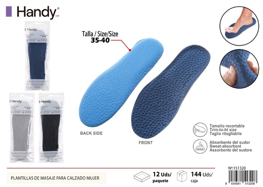[151320] Plantillas de masaje para calzado mujer estilo "popcorn" 36-40 - Accesorios para calzado femenino