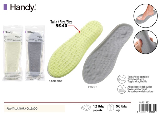 [151332] Plantillas elevadoras para calzado mujer PU 35-40 - Accesorios para calzado femenino