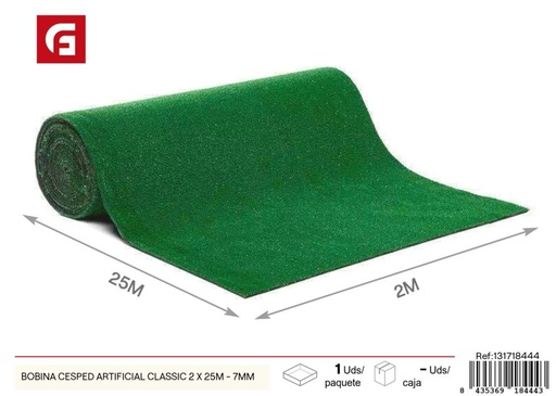 [131718444] Bobina césped artificial Classic 2 x 25m - Grosor 7mm