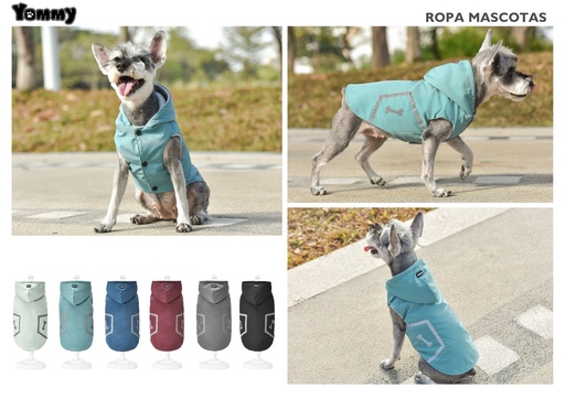 [YM6939] Chubasquero impermeable reflectante para mascotas 5XL - Ropa de lluvia para animales