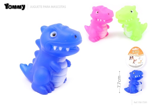 [YM7591] Juguete de vinilo en forma de dinosaurio 7.7 cm - Juguetes para mascotas