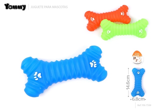 [YM7594] Juguete de vinilo en forma de hueso para mascotas 14.6*6.8*3.1 cm - Juguetes de goma para mascotas