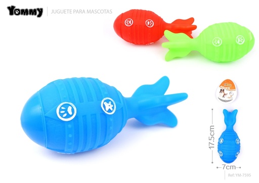 [YM7595] Juguete de vinilo cohete con huellas 17.5 cm*7 cm - Juguetes para mascotas