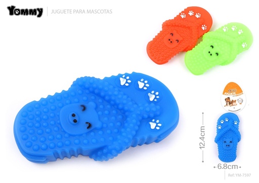 [YM7597] Juguete de vinilo en forma de zapatilla para mascotas 12.4*6.8 cm - Juguetes de goma para mascotas