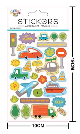 [PE2955] Stickers "Transporte" 10x19 cm - Pegatinas decorativas temáticas