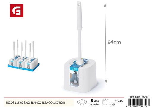 [120929716] Escobillero bajo blanco Elsa Collection - Accesorios de limpieza e higiene
