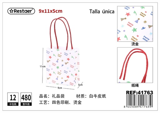 [41763] Bolsa de regalo mini 9x11x5cm - Artículos de regalo y embalaje