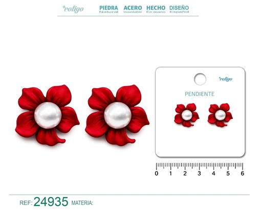 [24935] Pendiente de flor - Joyería y accesorios