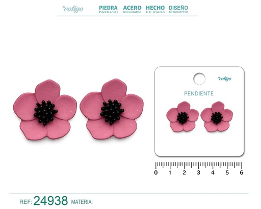 [24938] Pendiente de flor - Joyería y accesorios