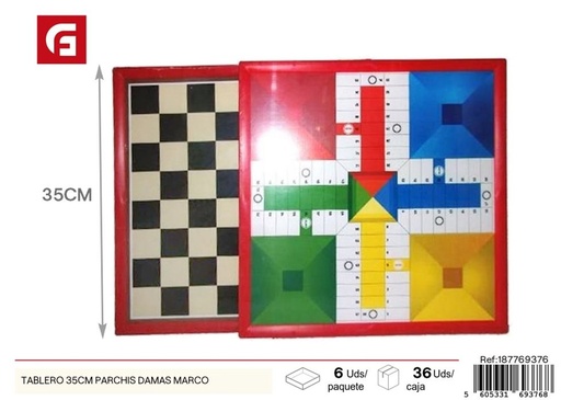 [187769376] Tablero de 35cm Parchís con marco - Juguetes y juegos de mesa