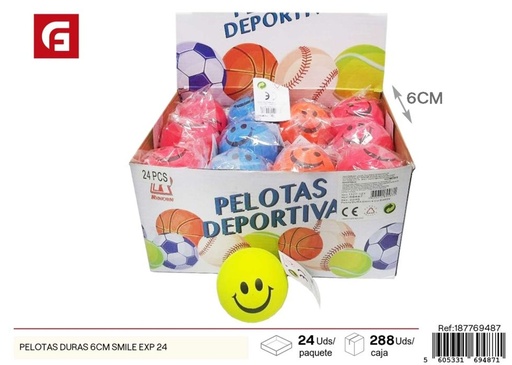 [187769487] Bolas duras de 6cm con cara sonriente - Juguetes y pelotas