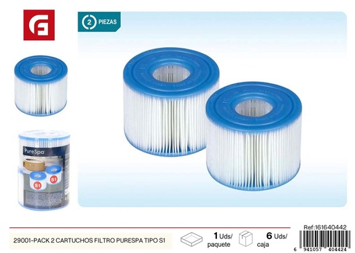 [161640442] Caja de 2 cartuchos de filtro PureSpa tipo S1 29001 - Productos para el verano e inflables