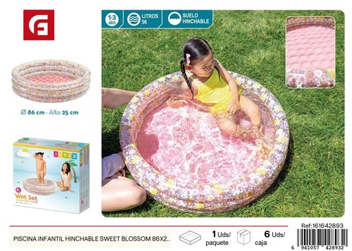 [161642893] Piscina infantil hinchable Sweet Blossom 86x25 cm edad 1-3 años - Diversión acuática