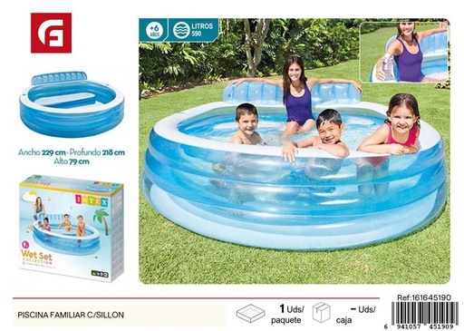 [161645190] Piscina familiar con sillón - Diversión acuática