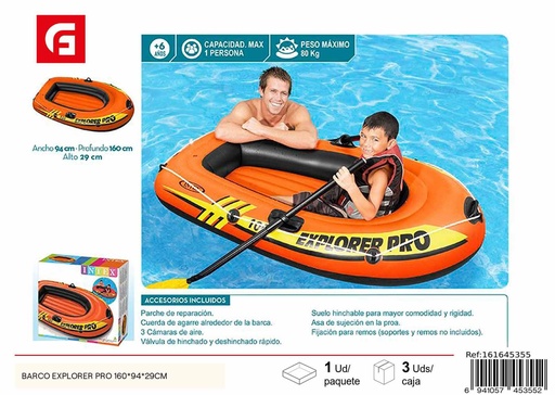 [161645355] Barco inflable Explorer Pro 160*94*29 cm - Botes y juguetes acuáticos