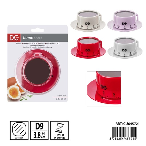 [0241144] Temporizador de cocina 9x3.8 cm - Utensilios de cocina y temporizadores