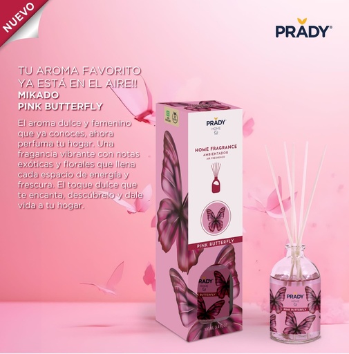 [8423564148209] Ambientador Mikado Pink Butterfly Prady 100 ml - Perfumes y ambientadores