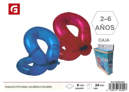 [150881802] Chaleco de PVC para niños de 2 a 6 años en 2 colores - Accesorios de verano