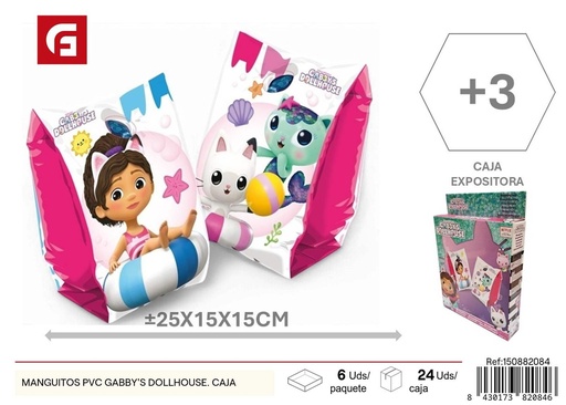 [150882084] Manguitos de PVC Gabby's Dollhouse en caja - Accesorios de verano para niños