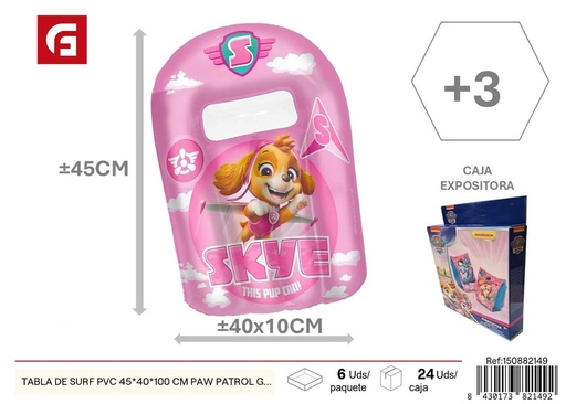 [150882149] Tabla de surf PVC 45x40x100 cm - Paw Patrol Girl