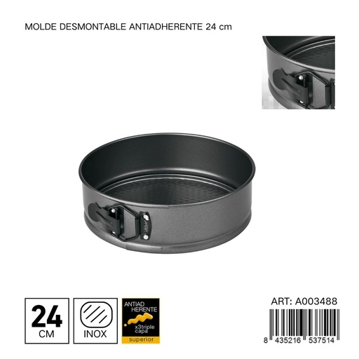 [A003488] Molde desmontable antiadherente 24 cm - Utensilios de repostería y moldes
